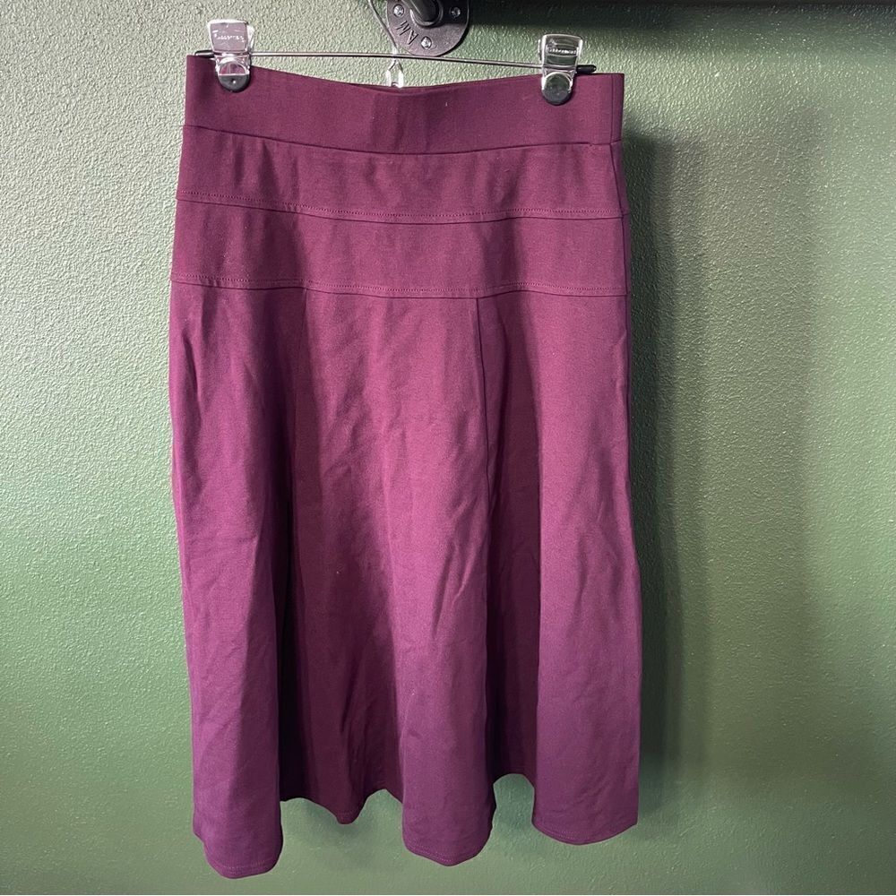 Roz&ali burgundy purple small midi skirt